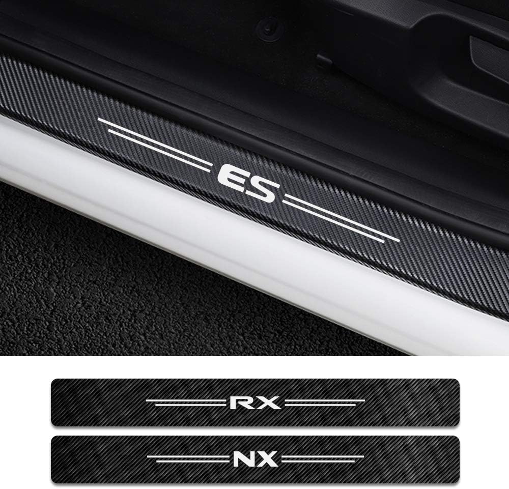 Dmwfaker 4PCS Car Door Threshold Plate Sticker Accessories,For Lexus RX 300 330 IS 250 300 GX 400 460 UX 200 NX LX LS GS ES CT200h Fsport