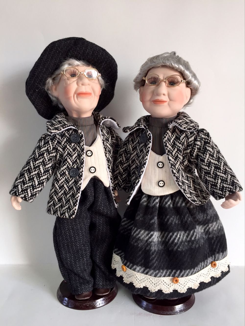 grandma and grandpa porcelain dolls