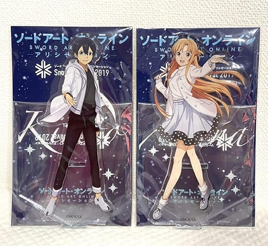 Amazon アスナ キリト 私服ver ソードアート オンライン アリシゼーション Snow Festival 19 アクリルスタンド アニメ 萌えグッズ 通販