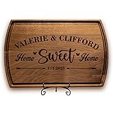 Personalized Home Sweet Home Cutting Board – Custom Engraved Wooden Board – Housewarming Gift, New Home Gift, Realtor Closing Gift, Wedding, Anniversary, Christmas, Bridal Shower Present