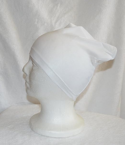 White WaveCap hat Spandex Dome Durag Wave Builder Cap