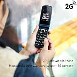 uleway Big Button Unlocked Flip Phone for Elderly 2G SOS 1000mAh Torch FM view 2
