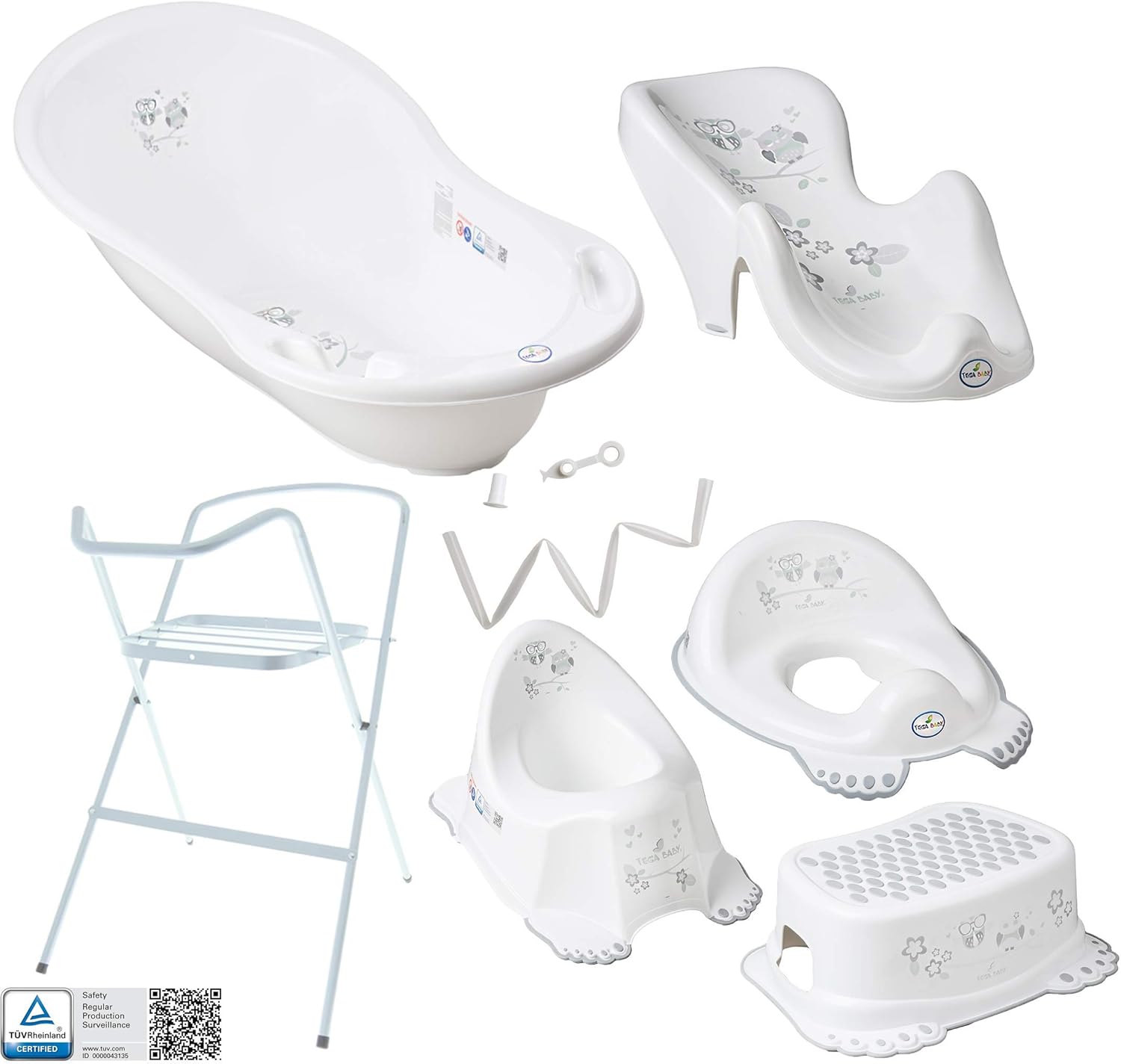 Baignoire Haute Complete Avec Thermometre Et Egouttage Avec Siege De Bain Amovible 4 Piece Baignoire Bebe Avec Support Support Haut De Securite De Baignoire Pour Enfant Bebe Toilette De Bebe Le Bain