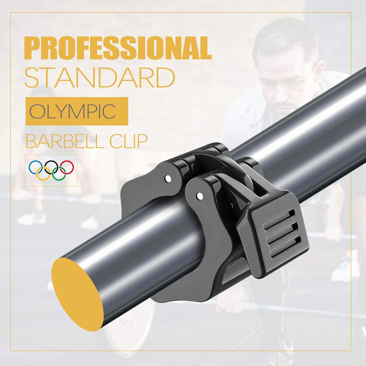 Barbell Clips, 4 Pcs Quick Release Dumbbell Lock clamps(1 inch), 2 Pcs