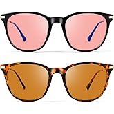 R.F.YFQH Blue Light Blocking Glasses for Women Men, Square Frame Metal Arms Glasses Anti Eyestrain & UV Glare JF6231