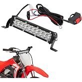 USTPO Dirt Bike Light Bar 60W 4200LM Motorcycle Headlight Light Bar Plug-Play Universal for Most 7/8" handlebar CRF110 KLX140 KLX110 TTR110 TTR110E KLX PW XR RM KX Motocross