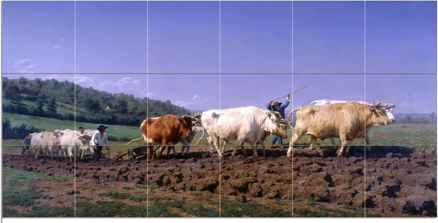 Fliese Wandbild Kühe Feld R. Bonheur Küche Bad Wandrückwand Marmor Keramik - Bild 29 von 35