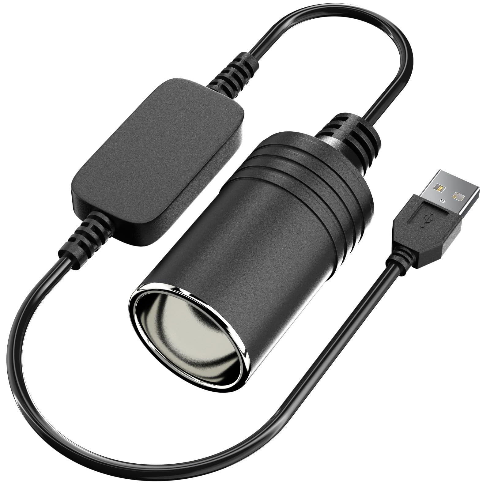 Photo 1 of USB to Cigarette Lighter Adapter, 10W USB Male to 12V Cigarette Lighter Socket Cable, for Dash Cam, Radar Detector, Car Fan, Electronic GPS, Led Light
