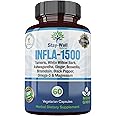 Stay-Well Naturals Infla-1500 All-Natural Relief Supplement Extract Blend with Turmeric, White Willow Bark, Ashwagandha, Ginger, Boswellia, Bromelain, Omega-3 and Magnesium-60ct
