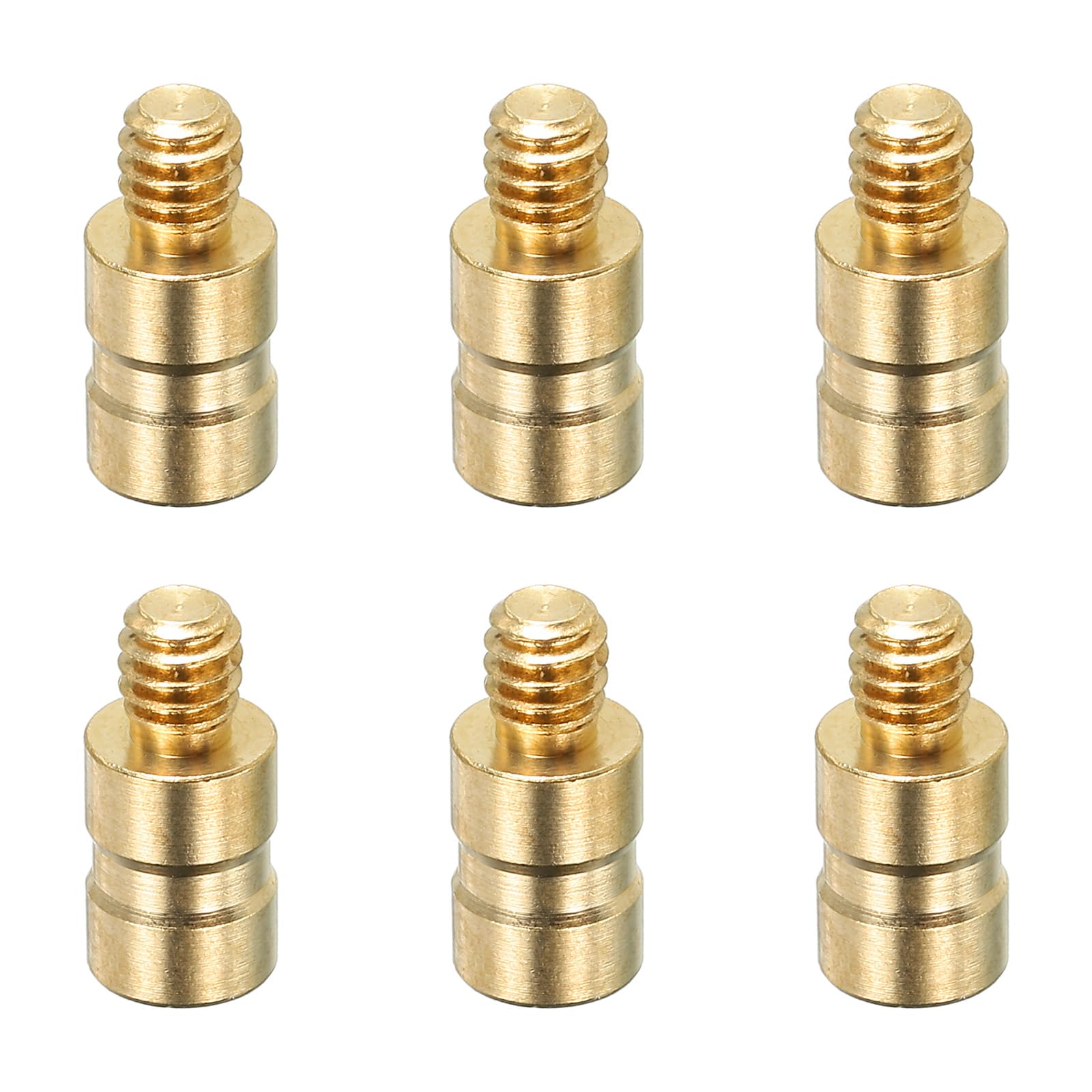 PATIKIL 25 Grain Archery Arrow Insert 0.244x0.51 Inch, 6 Pack Brass Arrow Weight Bolt for Field Points Shaft