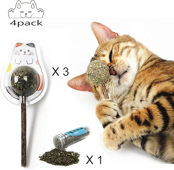 Pegcat's Cat Favorite Catnip Toys, Organic Cat Mint Ball