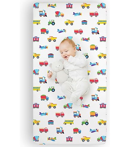 Brndrem Fitted Crib Sheets Boys Construction Truck Kuwit | Ubuy
