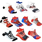 Marvel Spider-man Socks for Boys, 10 Pairs Low Cut Socks for Boys Ages 3-9