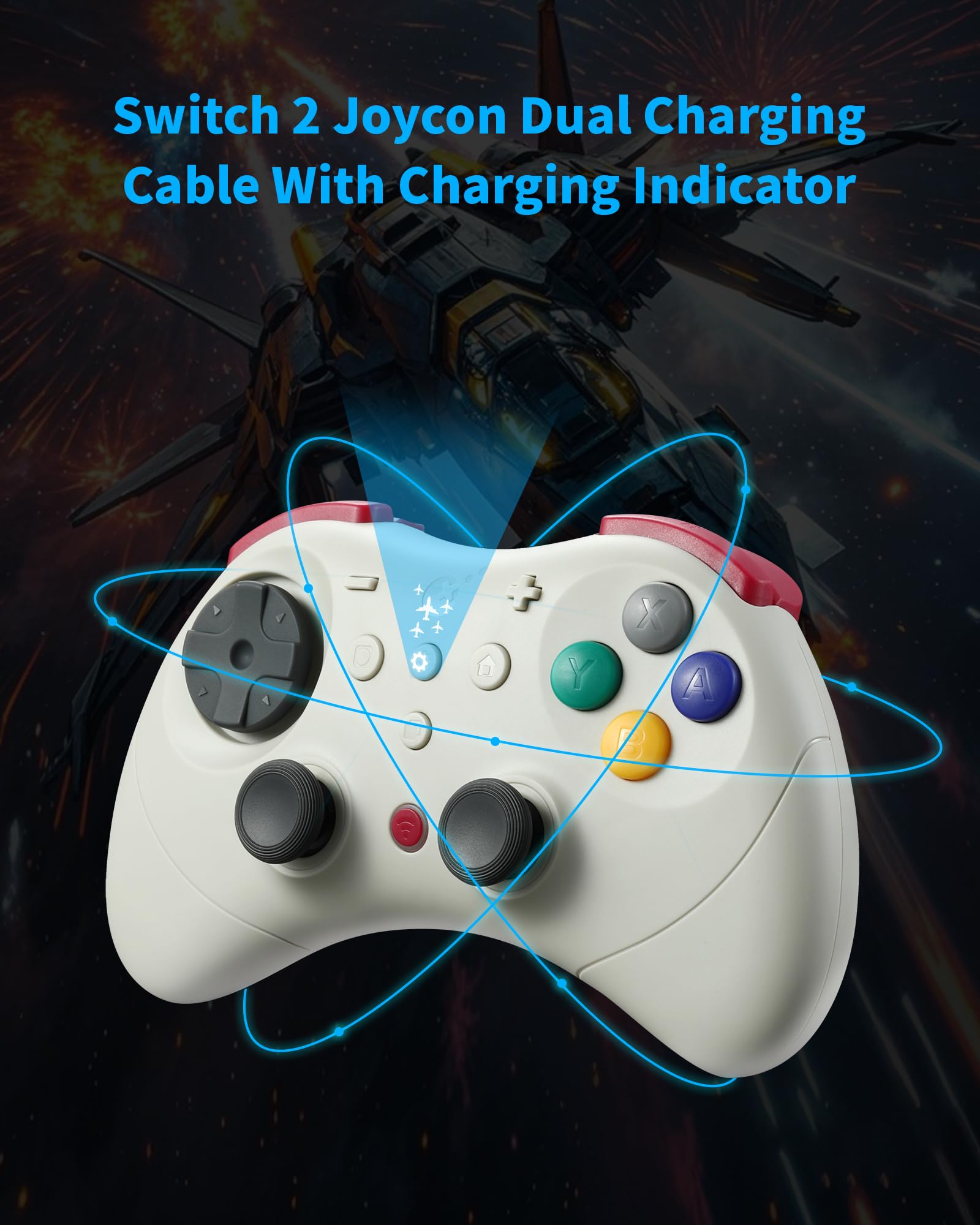 GuliKit Elves 2 Pro Wireless Controller für Switch/Switch 2/PC/Android/iOS, Bluetooth Controller mit Hall Effekt Joysticks, 1000Hz Abtastrate, Magnetischem Vibrator, Super Haptik, Rotary Rumble, Retro 6