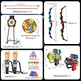 VATOS 2 Pack Archery Set Light Up Bow & Arrow Toy Cup Target 29 in Dart Board view 5