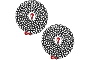 Falcon Cargo 1/4" X 20' (2PK) Grade 80 Transport Binder Chain - 3500LB WLL - Clevis Grab Hook, Tie-Down, Towing