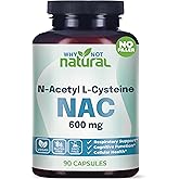 NAC Supplement 600 mg, N-Acetyl Cysteine Capsules, Pure N-Acetylcysteine, No Filler