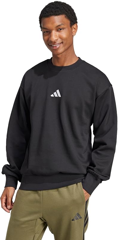 Herren Essentials Feelcozy Fleece Sweatshirt, Black/White, M — Foto 3 von 6