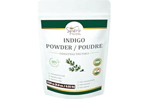 Spierb Indigo Powder 250 g – Pure Indigo Leaf Hair Colour Powder | Single-Ingredient Vegan Dye | Resealable Pouch