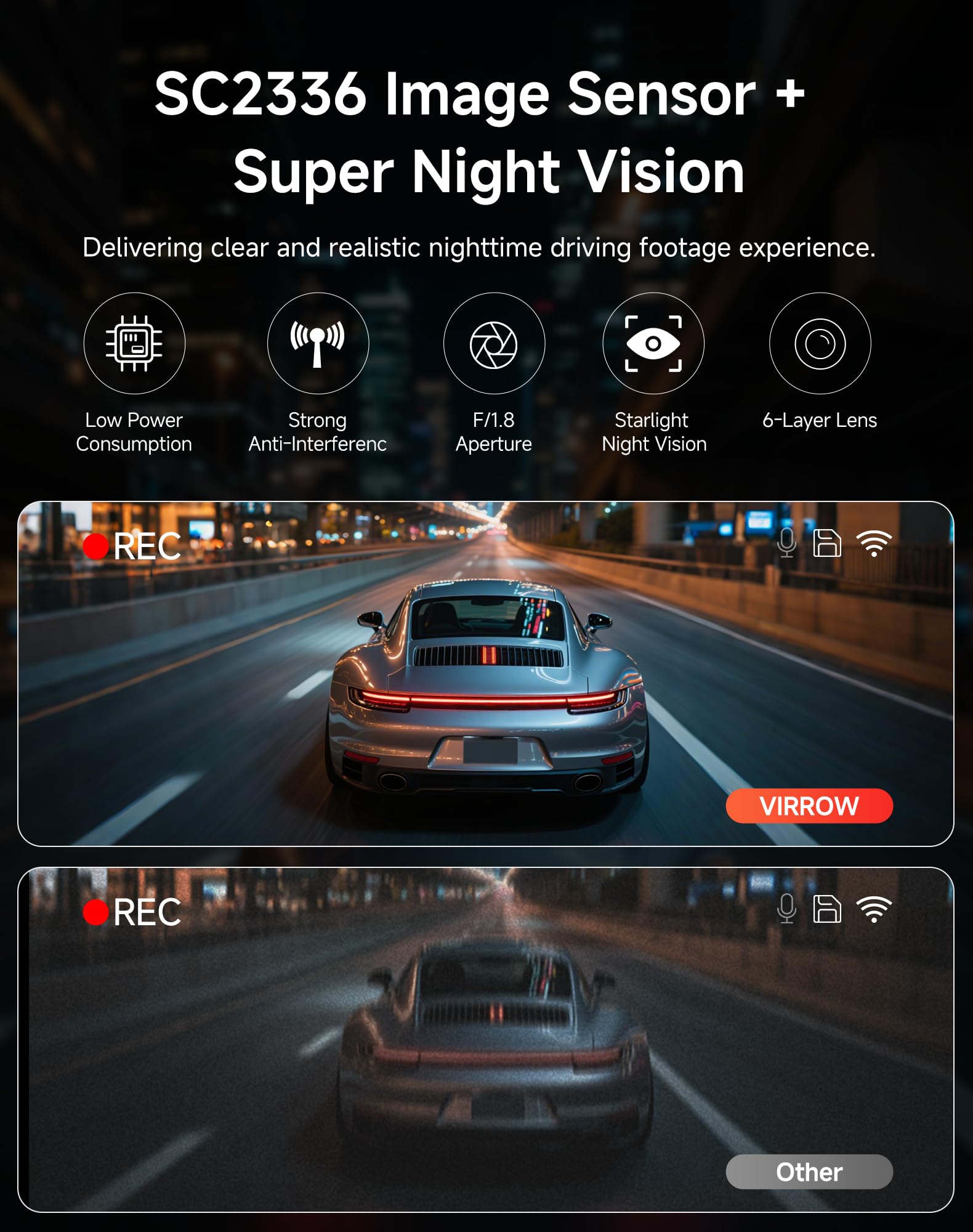 Dash Cam Front and Rear: 4K+2.5K Dash Camera for Cars with Touch Screen 3.39