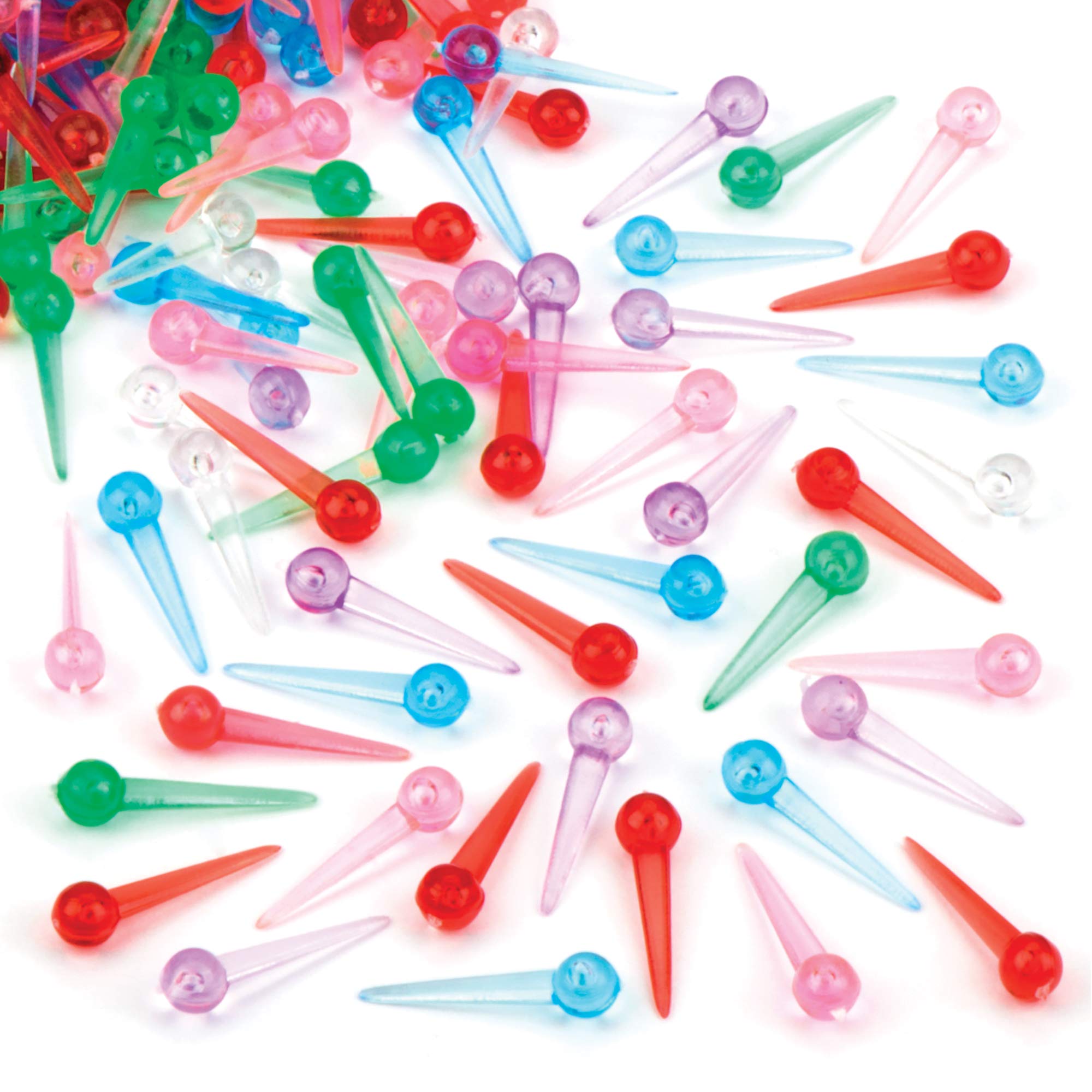 Baker Ross Safe Plastic Sequin Pins, for Children's Sequin Craft Projects - Pack of 500