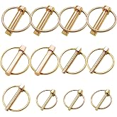 mankk 12PCS 4 Sizes Lynch Pin Assortment Kit Tractor Pins Linch Pins 3 Point Hitch Pins for Farm Tractors Trailers Trucks Lawn Mowers