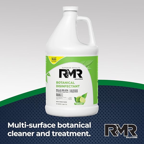 RMR BRANDS BOTANICAL DISINFECTANT AND CLEANER, KILLS 99% OF HOUSEHOLD BACTERIA AND VIRUSES, EPA REGISTERED, 1 GALLON