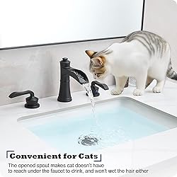 HEYMYTAP Brass Waterfall Bathroom Faucet, 4-16 Inch