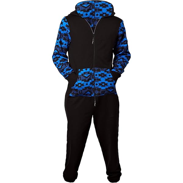 Amazon.com: WUAI Onesie Men's Hooded Jumpsuit Zip Up One Piece