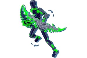 UODOFY (Assembly Completed) T13 Action Figure Set, 3D Printed Toys Robo 13 Action Figure,Dummy 13 Titan 13 Action Figure (Black Green)