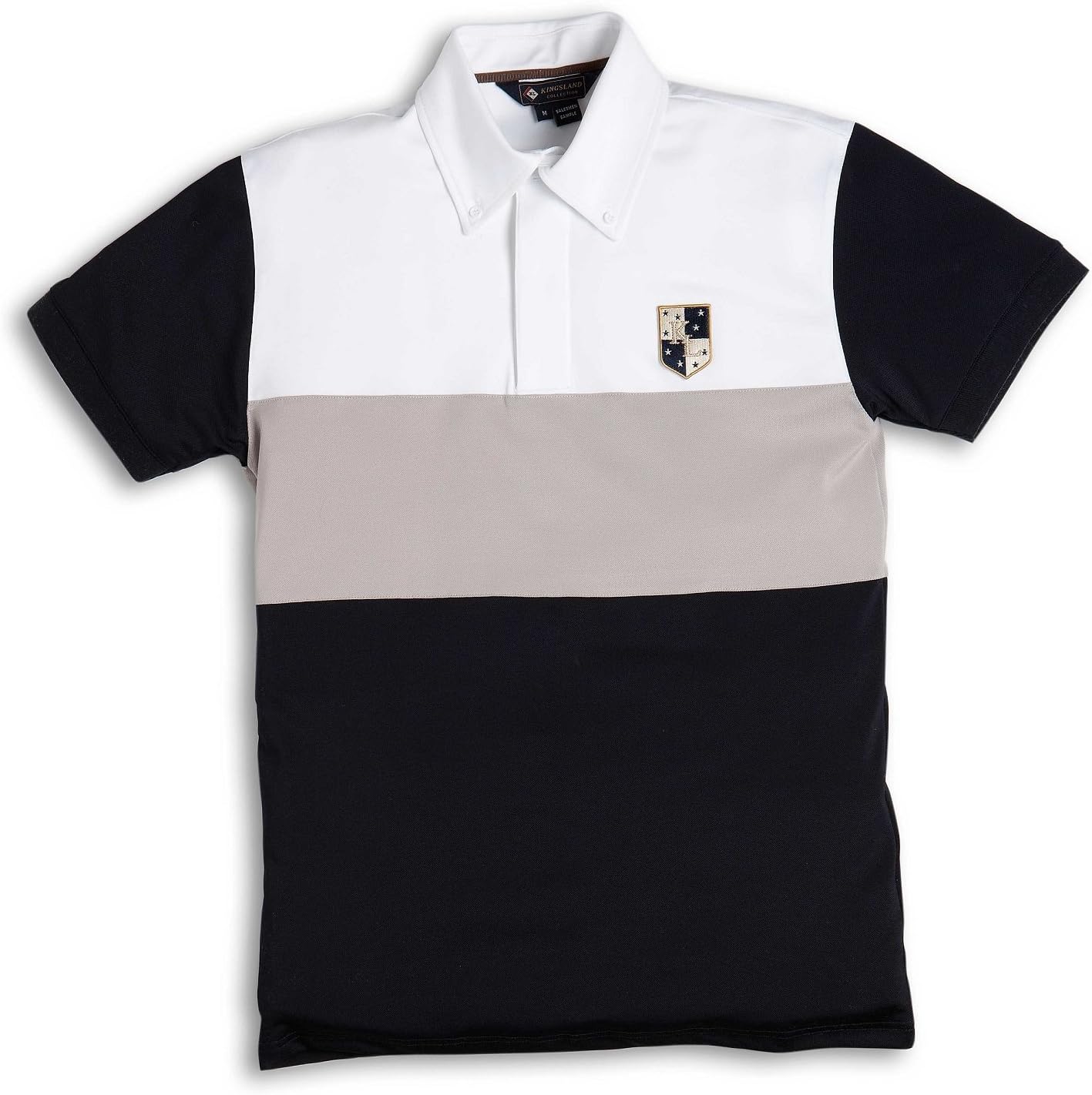 Kingsland EquestrianBarstow Men's Technical Button-Down Showshirt- White,Navy,tan