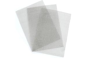 TIMESETL 3 Pcs Stainless Steel Woven Wire 10 Mesh - 12" x 8"(30x21cm) Garden Fence Mesh Window Screens Net Cabinets Mesh Replacement