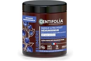 Centifolia Intense Light Ultra-Purple Anti-Yellowing Mask, Organic 48H Nutrition for Blonde, Gray & White Hair, Neutralizes Y