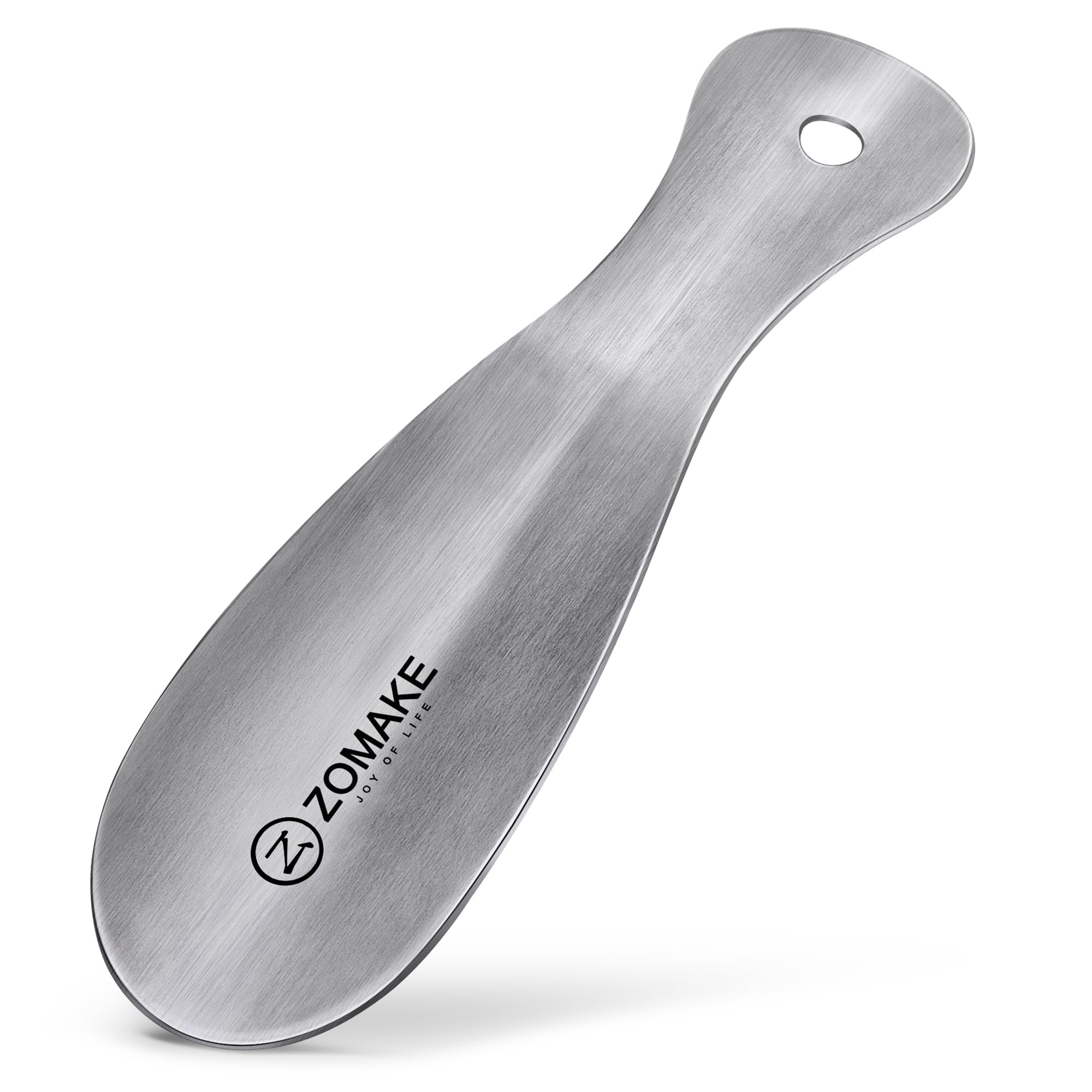 ZOMAKE Metal Shoe Horn, Small Travel Shoehorn for Men Women Kids,7.5'' Portable Stainless Steel Shoe Spoon Helper