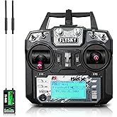 HAWK'S WORK FS-i6X 10 Ch Transmitter, 2.4GHz RC Controller with FS-iA6B Receiver for Drone Multirotor Airplane Helicopter Car