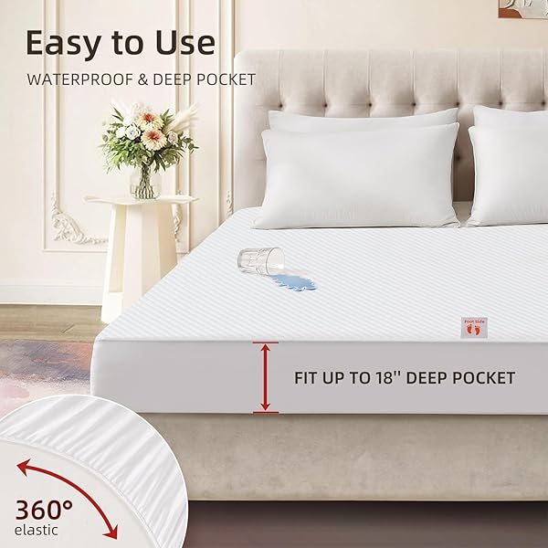 BWARM WATERPROOF HEATED MATTRESS PAD, ETL CERTIFIED BED WARMER WITH MEMORY FUNCTION 9 HEAT SETTINGS, 1-12 HOURS AUTO OFF DEEP POCKET, MACHINE WASHABLE, WHITE QUEEN