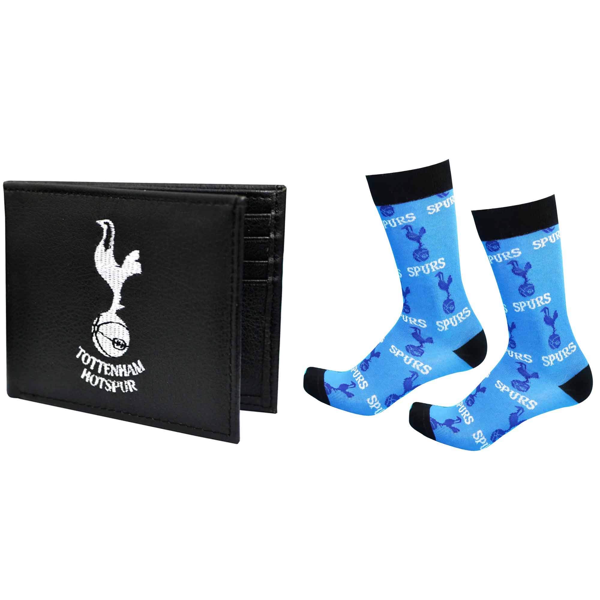 THFC Official Spurs Football Mens Socks & Wallet Gift Set, MULTI, 11