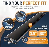Linda's Essentials Silicone Stove Gap Covers 2 Pack 21 Inch Black view 2