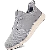 YOLARK Men Casual Dress Shoes Fashion Sneakers Lightweight Breathable Laceless Walking Shoes Gym Tennis Athletic