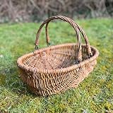Selections Natural Willow Garden Trug Storage Harvesting Basket with Folding view 2
