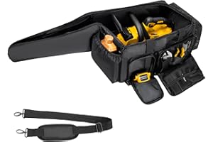 OUUTMEE Chainsaw Carrying Case, Waterproof Foldable Chainsaw Storage Bag Compatible with EGO, Dewalt, Greenworks 14 & 16 & 18 Inch Cordless Power Chainsaw & Accessories