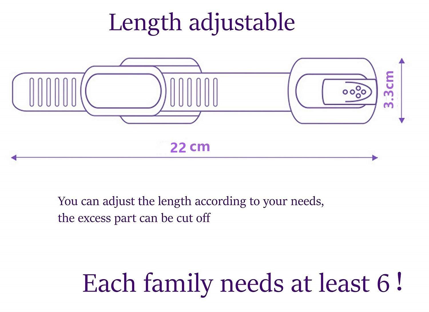 BUYGOO 8 Piezas Bloqueo de Seguridad para Bebés Ajustables Cierre ...