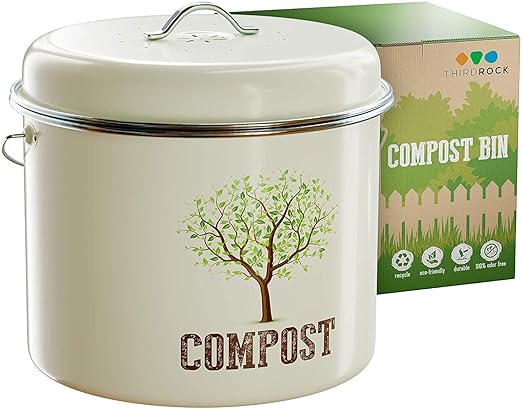 Amazon Com Third Rock Compost Bin For Kitchen Counter 1 Gallon