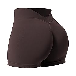 YEOREO Workout Scrunch Shorts Women V Back Gym Butt