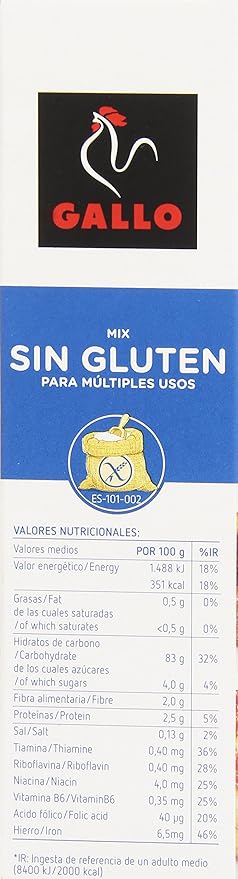 Gallo - Mix para multiples usos - Sin gluten - 500 g: Amazon.es ...