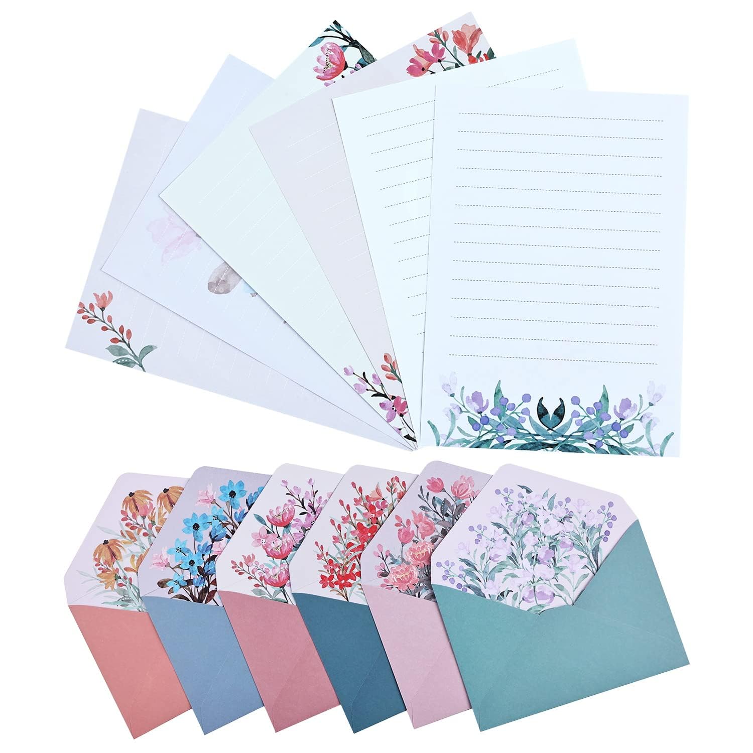 36 Pcs Letter Writing Set, Writing Paper and Envelopes, Pretty Envelopes Party Invitations Writing Paper and Envelopes Sets Ideal for Office Home School Invitation Gifts