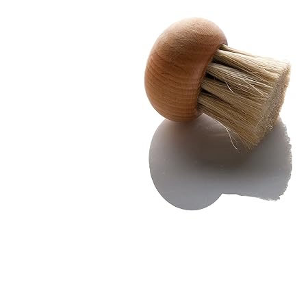 LARES Champignonbürste - Pilzbürste - aus Holz - runder Kopf - Made in Germany