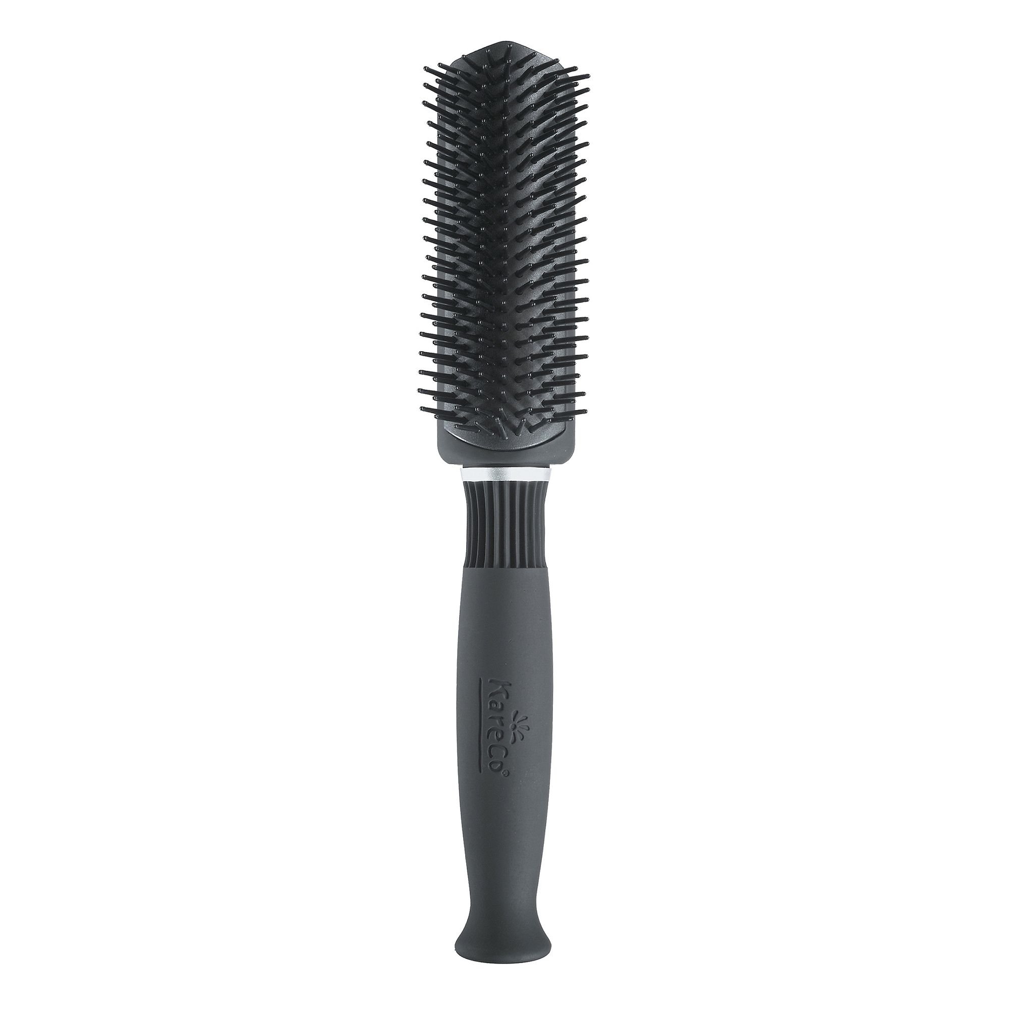 KareCo 9-Row Styling Brush For Total Control & Quick Sculpting, Easy Glide Brushing Bristles, Rehydrates & Re-Conditions Hair - Black