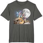 3 Ball Python Snakes Howling At The Moon Funny Python T-Shirt