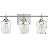 Savoy House 8-4030-3-11 Octave Bohemian Clear Glass Bathroom Vanity Wall Light, 3-Light 180 Total Watts, 10" H x 21" W, Polis